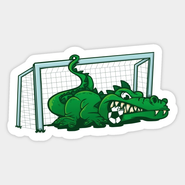 Crocodile goalkeeper Sticker by manuvila